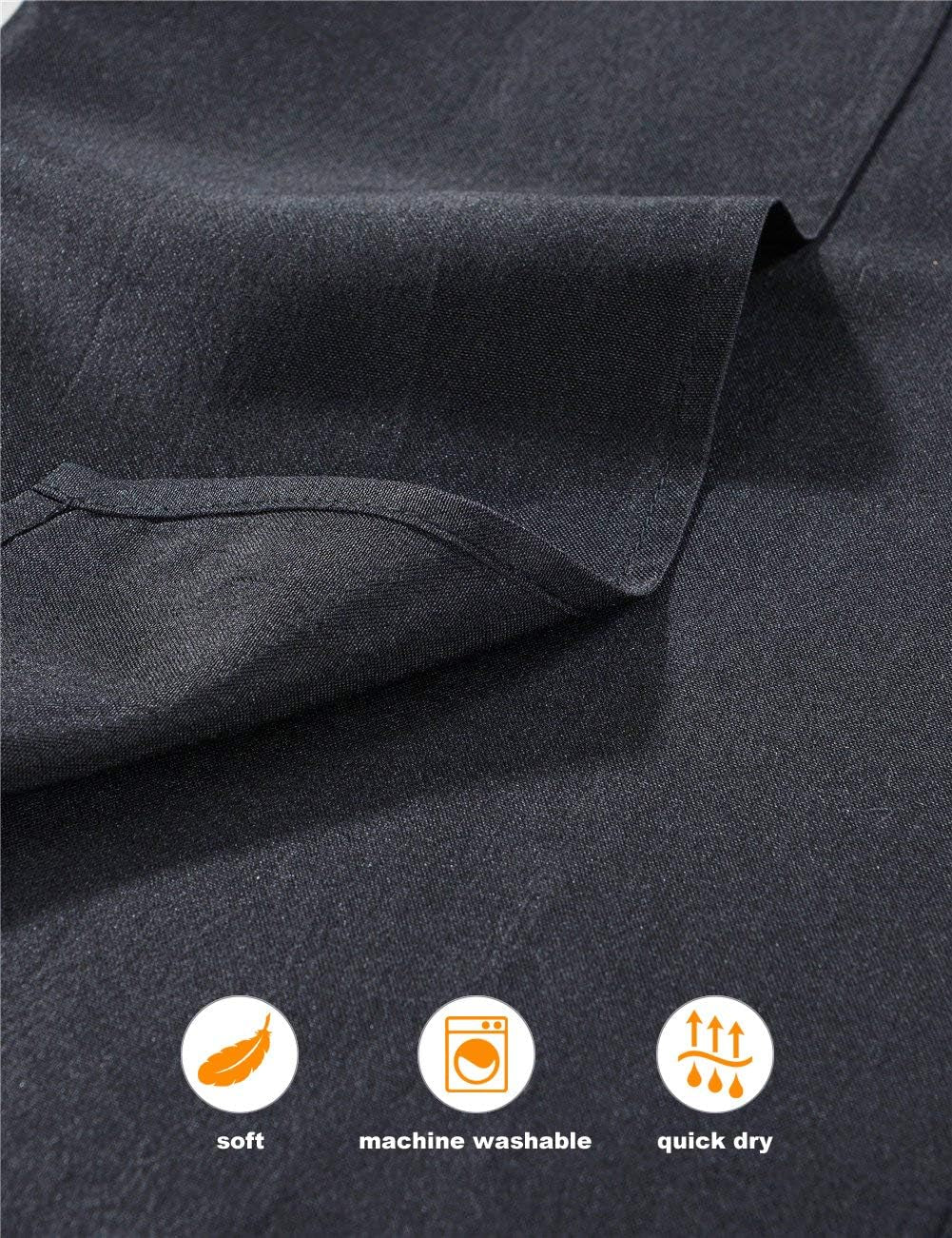 Black Cloth Napkins 1-Dozen, Solid Washable Fabric Reusable Napkins Set of 12, Perfect for Weddings, Parties, Holiday Dinner (20 X 20-Inch, Black)