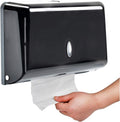 Paper Towel Dispensers, Commercial Toilet Tissue Dispensers Wall Mount Paper Towel Holder C-Fold/Multifold Paper Towel Dispenser for Bathroom, Kitchen(Black)
