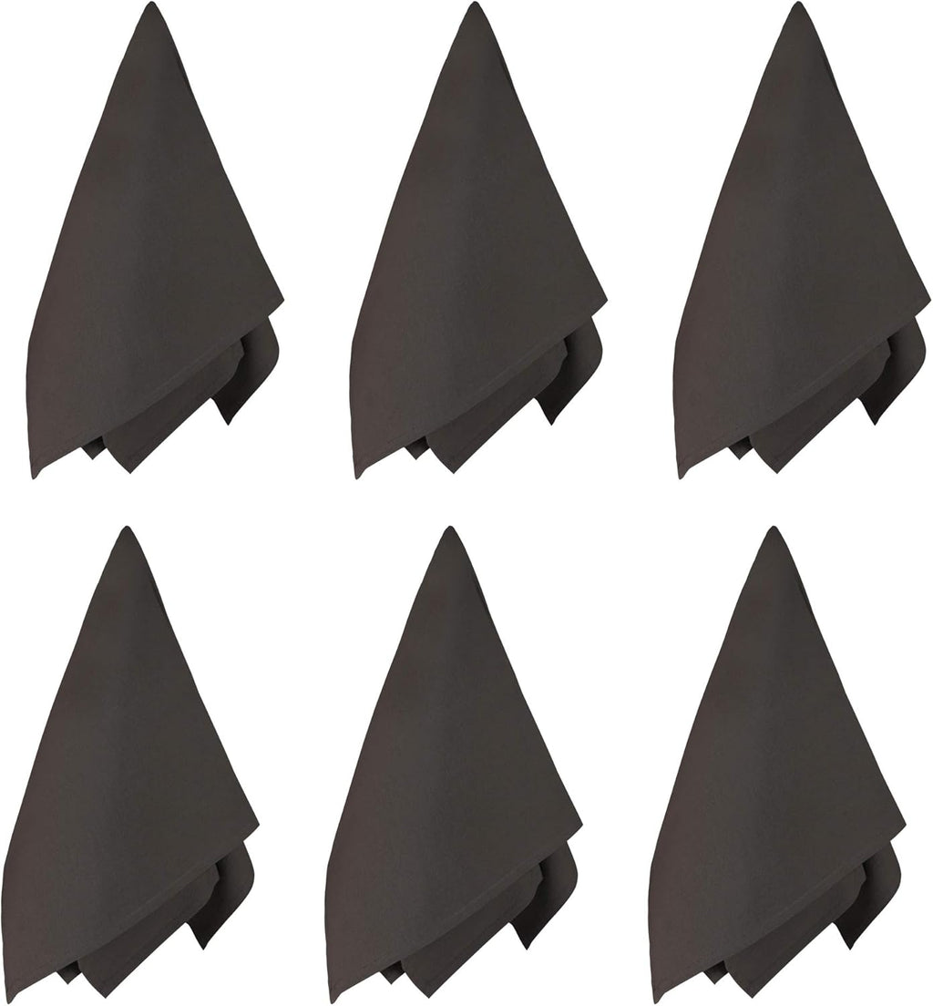 100% Cotton Flour Sack Towels – 12 Pack, 27X27 Inches, Grey, Lint-Free, Pre-Washed, Hemmed Edges – Reusable Kitchen Towels for Cleaning, Embroidery, Printing & Crafts - Grey