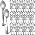 200 Pcs Dinner Spoons Set 6.7 Inches Stainless Steel Spoons Bulk Spoons Silve
