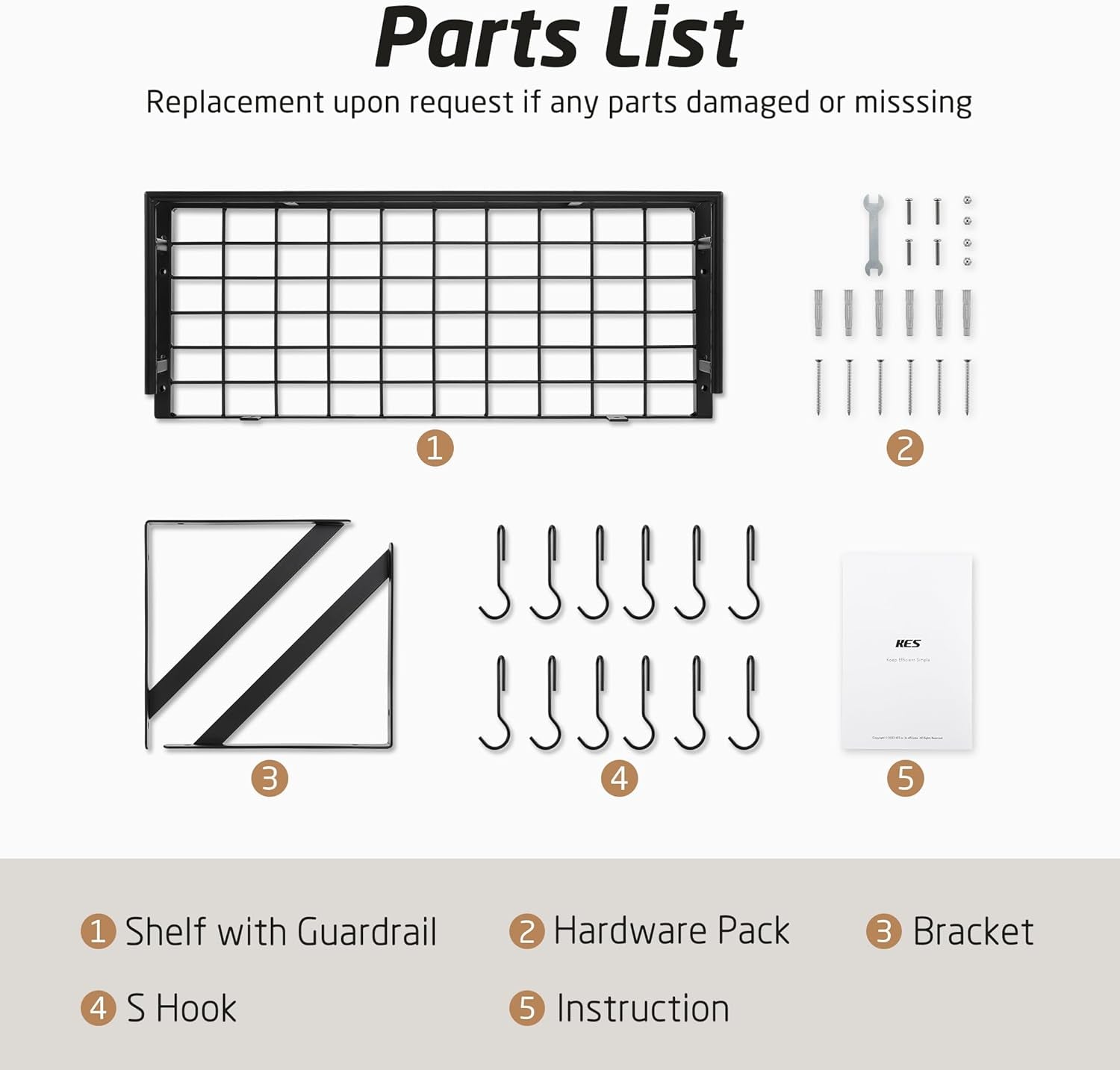 24 Inch Kitchen Pot Pan Rack Wall Mounted Hanging Storage Organizer Wall Shelf with Hooks Matte Black, KUR215S60-BK