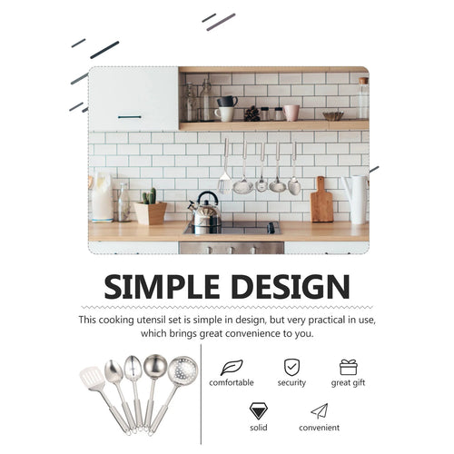 1 Set Kitchen Utensils Stainless Steel Kitchen Utensils Metal Cooking Utensils Small Cooking Utensils