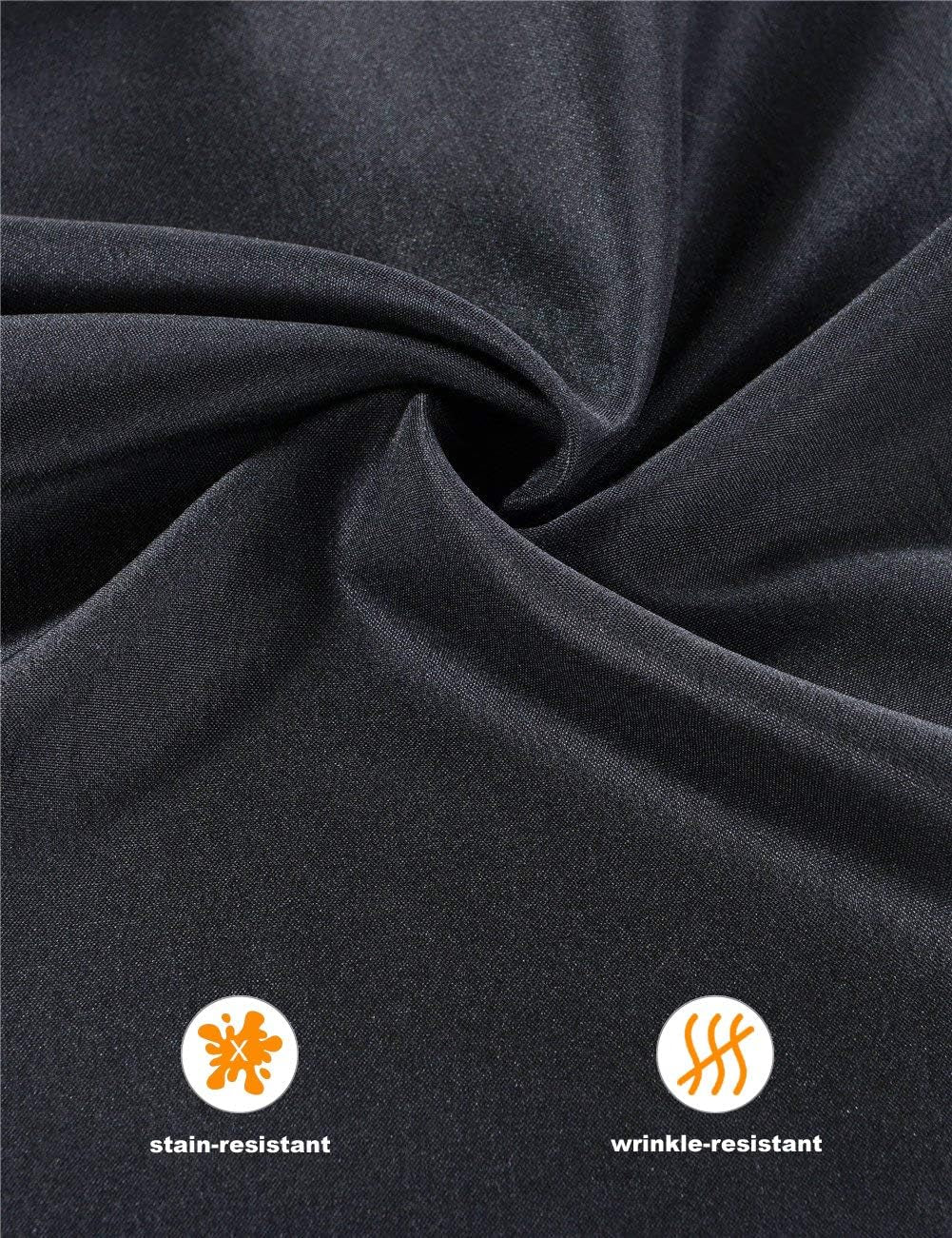 Black Cloth Napkins 1-Dozen, Solid Washable Fabric Reusable Napkins Set of 12, Perfect for Weddings, Parties, Holiday Dinner (20 X 20-Inch, Black)