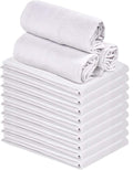 Flour Sack Towels – White Kitchen Dish Towels – 12 Pack – 28 X 28 Inches – Soft Absorbent Tea Towel – 100% Cotton Ring Spun Bar Towels – Lint Free