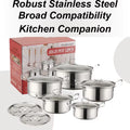 Sauce Pans with Lids Stock Pots Set Professional Cookware Kit for Stewing Steaming Vegetables Kitchen Home Restaurant