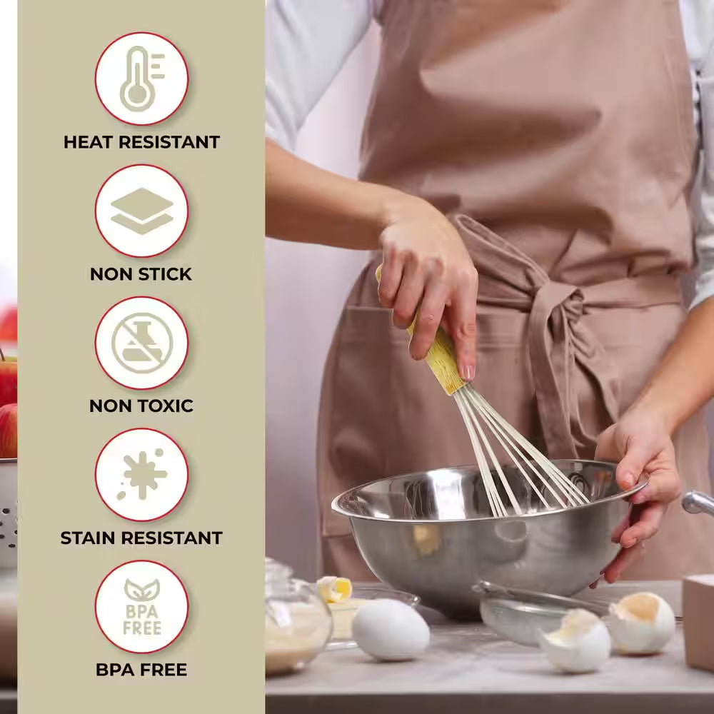 Khaki, 50-Piece Set of Silicone Kitchen Utensils, Complete Kitchen Set, Premium Silicone Cooking Utensils