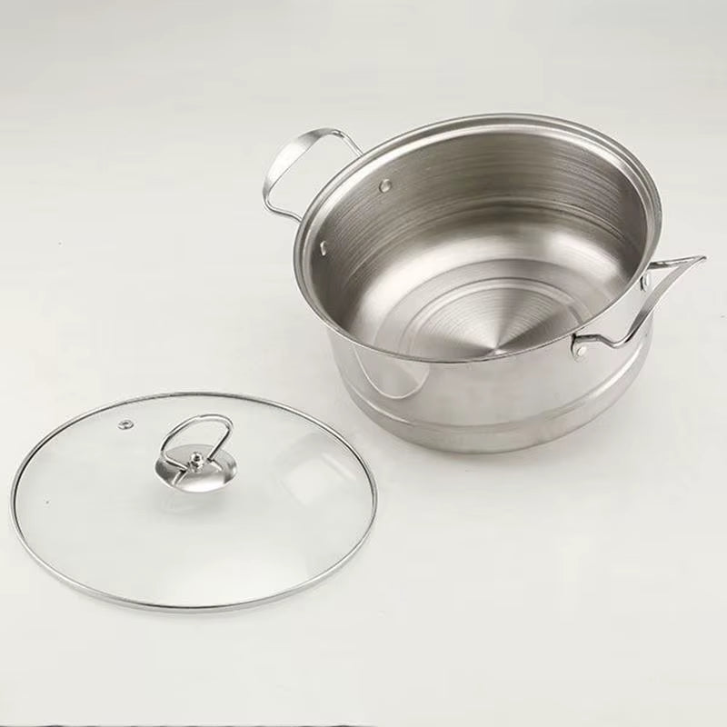 Sauce Pans with Lids Stock Pots Set Professional Cookware Kit for Stewing Steaming Vegetables Kitchen Home Restaurant