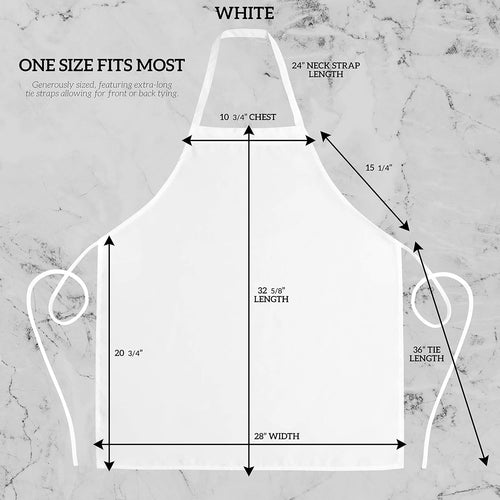 12 Pack Bib Apron - Unisex White Aprons, Machine Washable Aprons for Men and Women, Kitchen Cooking BBQ Aprons Bulk (Pack of 12, No Pockets, White)