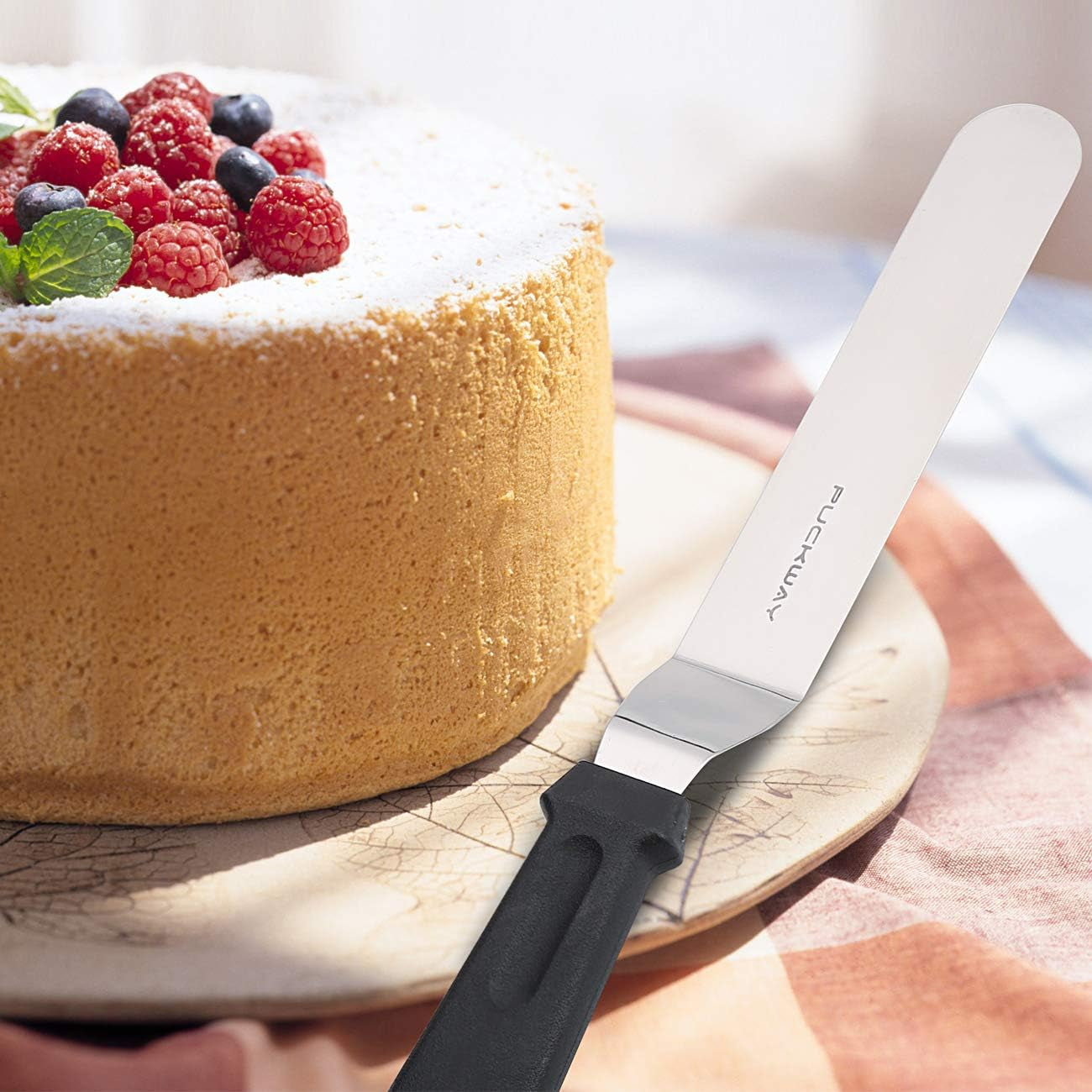 3 Metal Cake Offset Spatulas, 6 8 & 10 Inch Frosting Angled Icing Spatula for Decorating