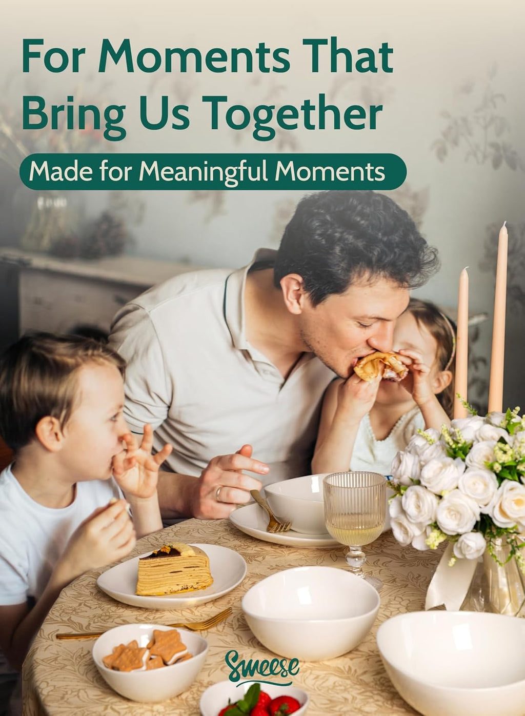 18 Oz Medium White Porcelain Bowls - Set of 6 Cereal, Soup, Rice & Salad Bowls, Ceramic Serving Bowls for Everyday Use