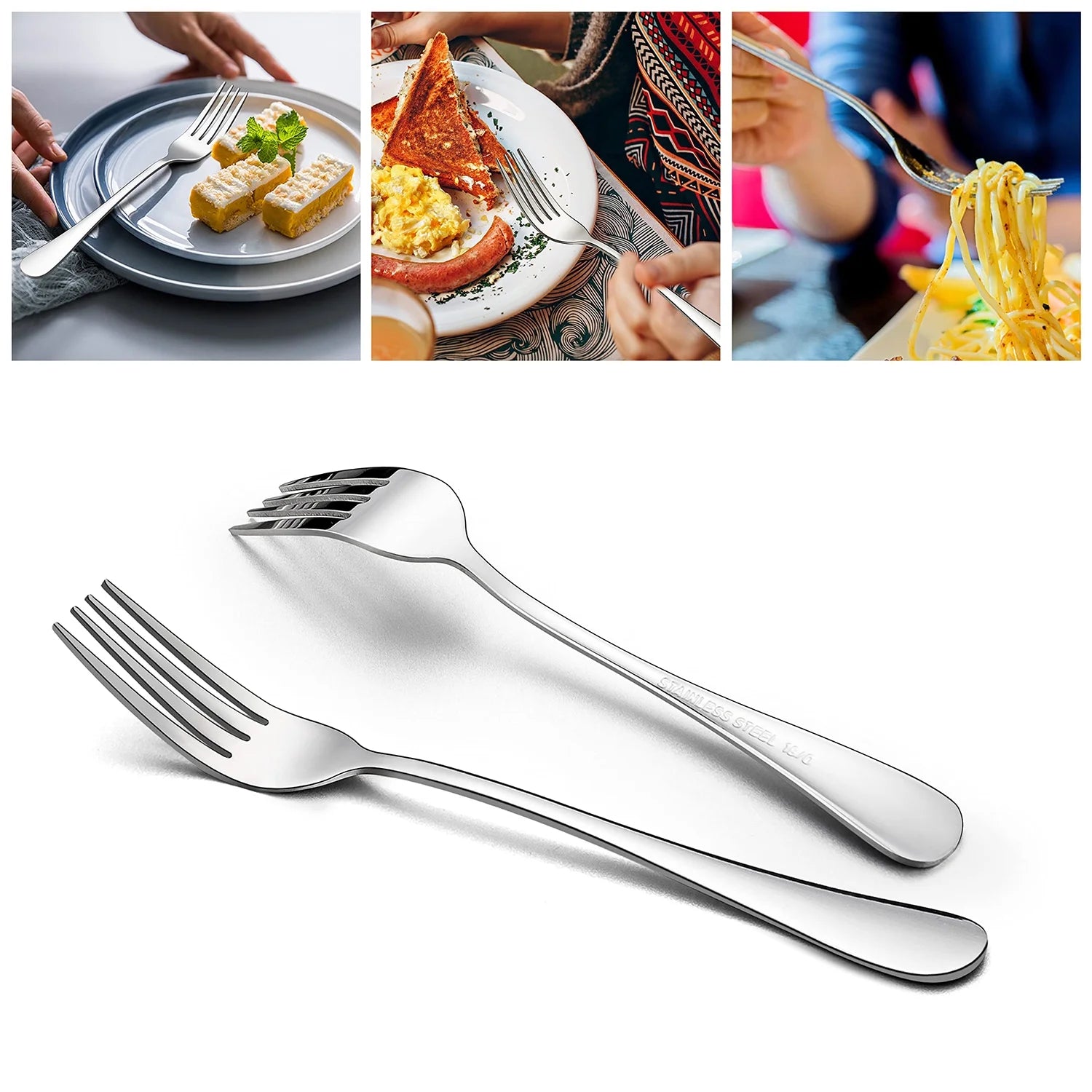 24-Piece Forks and Spoons Silverware Set, Stainless Steel Dinner Spoons and Forks Flatware Set, Heavy Duty & Mirror Polished