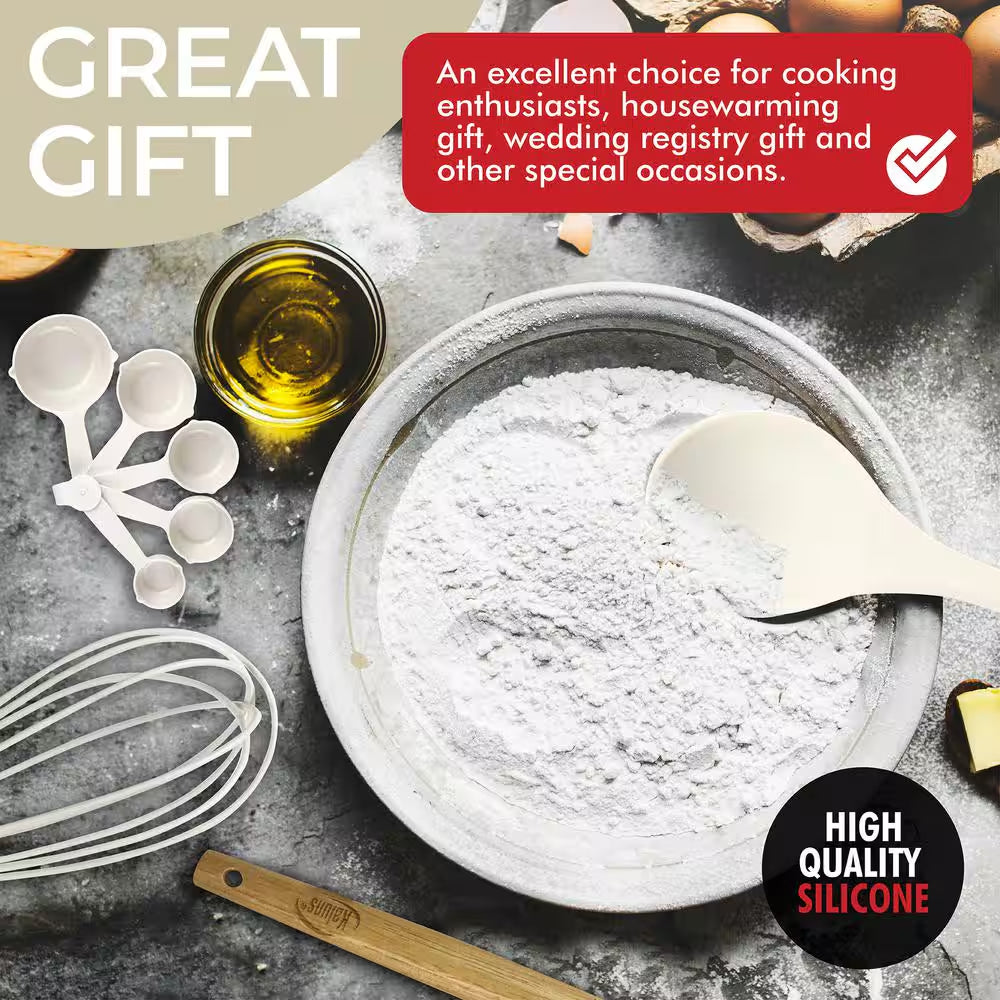 Khaki, 50-Piece Set of Silicone Kitchen Utensils, Complete Kitchen Set, Premium Silicone Cooking Utensils