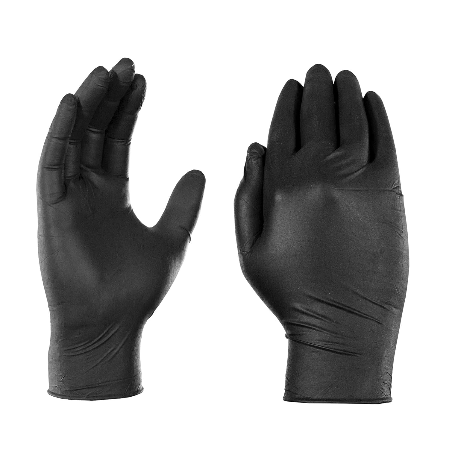 Black Nitrile Gloves, Large, Box of 100, Disposable, Latex Free, Exam Grade, Glove for Cooking - 4 Mil