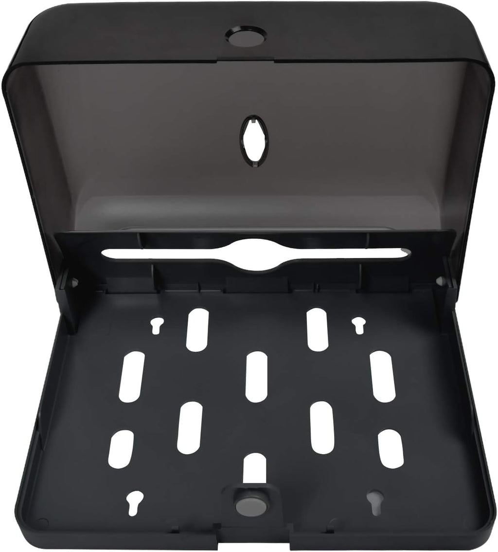 Paper Towel Dispensers, Commercial Toilet Tissue Dispensers Wall Mount Paper Towel Holder C-Fold/Multifold Paper Towel Dispenser for Bathroom, Kitchen(Black)