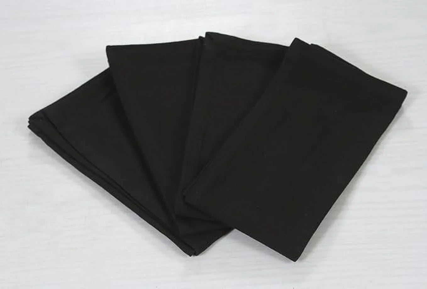 Blackcloth Napkins Set of 6 18X18 Inch Cotton Dinner Napkins - Washable Soft Premium Hotel Quality Reusable Napkins Perfect Table Napkins for Family Dinners