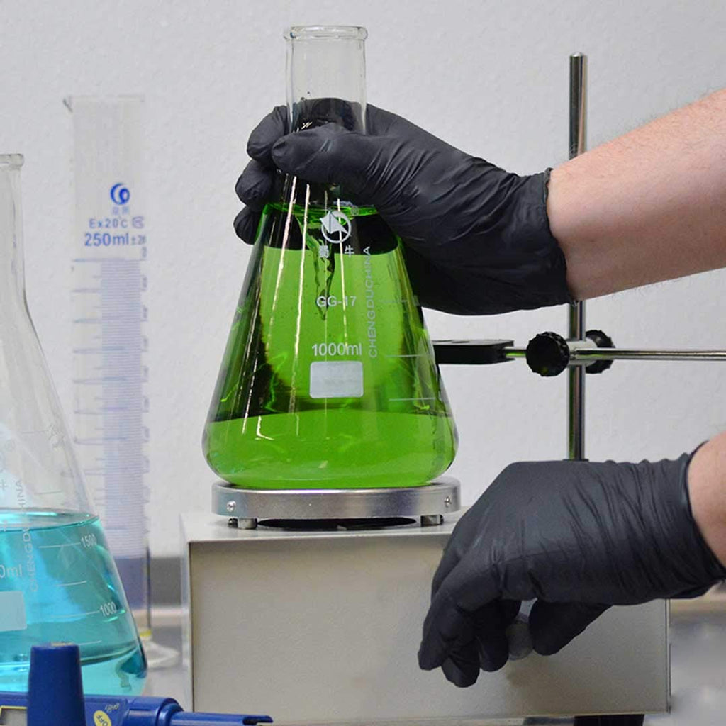 Black Nitrile Gloves, Large, Box of 100, Disposable, Latex Free, Exam Grade, Glove for Cooking - 4 Mil