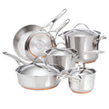 Nouvelle Copper Stainless Steel 10-Piece Cookware Set
