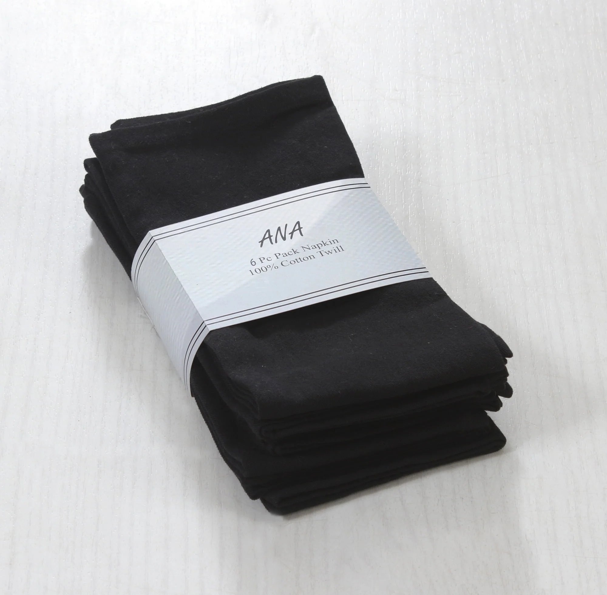 Blackcloth Napkins Set of 6 18X18 Inch Cotton Dinner Napkins - Washable Soft Premium Hotel Quality Reusable Napkins Perfect Table Napkins for Family Dinners