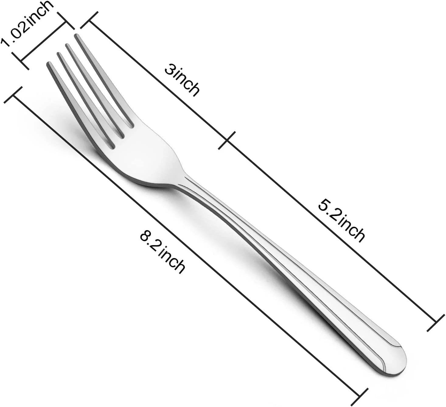 36 Pieces Forks Set, 8.2" Stainless Steel Dinner Forks Silverware, Pattern Design Mirror Polished Flatware Forks Dishwasher Safe, Table Forks Use for Home, Kitchen or Restaurant