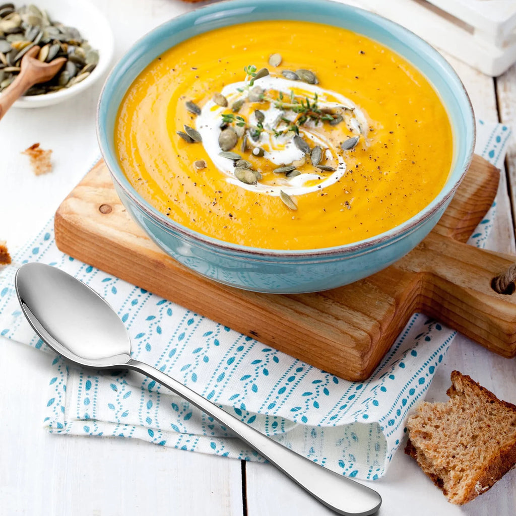 24-Piece Forks and Spoons Silverware Set, Stainless Steel Dinner Spoons and Forks Flatware Set, Heavy Duty & Mirror Polished