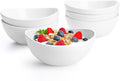 18 Oz Medium White Porcelain Bowls - Set of 6 Cereal, Soup, Rice & Salad Bowls, Ceramic Serving Bowls for Everyday Use